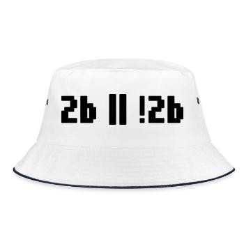 2b or not 2b – Shakespeare Hamlet Programmer - Bucket Hat - white/navy - Front