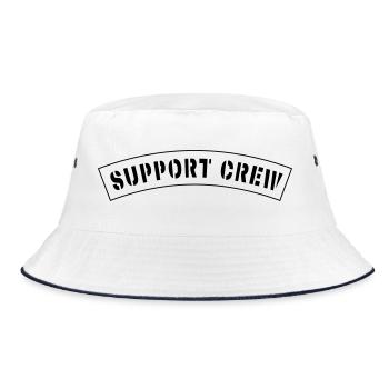 Support Crew Style Patch - Bucket Hat - Weiß/Navy - Vorne