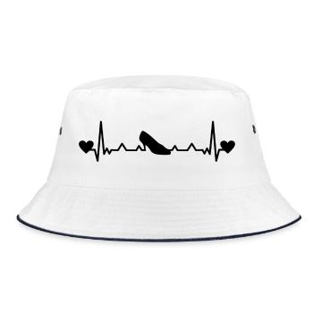 Standardtanzen Tanzschuh Damen Standard Heartbeat - Bucket Hat - Weiß/Navy - Vorne