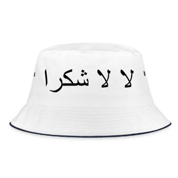 la la shukraan - Bucket Hat - white/navy - Front
