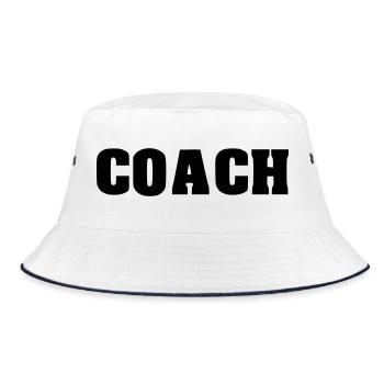 coach coaching - Bucket Hat - Weiß/Navy - Vorne