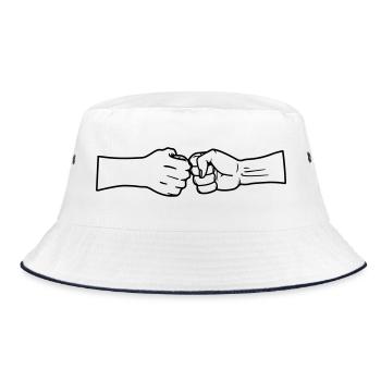 Respectez deux poings sans texte - Bob - blanc/marine - Devant