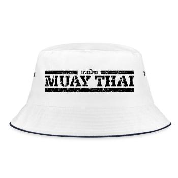Muay Thai - Bucket Hat - white/navy - Front