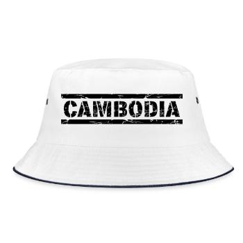 Cambodia - Bucket Hat - white/navy - Front