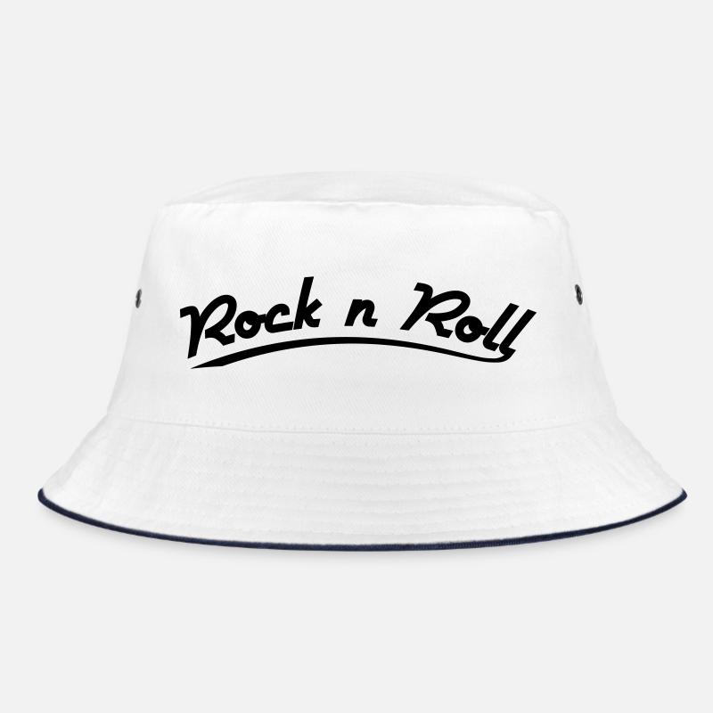 rock n roll design retro vintage style Bucket Hat