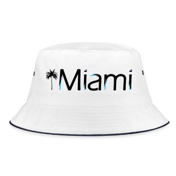 Miami - Bucket Hat - Weiß/Navy - Vorne
