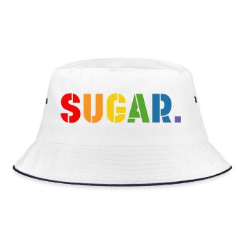 Chemise arc-en-ciel SUGAR, LGBT lgbtqi queer - Bob - blanc/marine - Devant
