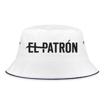 El Patron – Latino Style Print - Bucket Hat - white/navy - Front