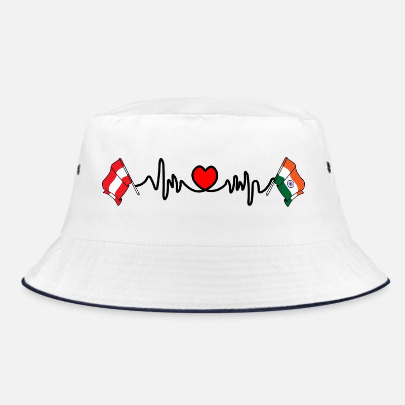Cardio heart Drapeau Autriche, drapeau Inde Bob
