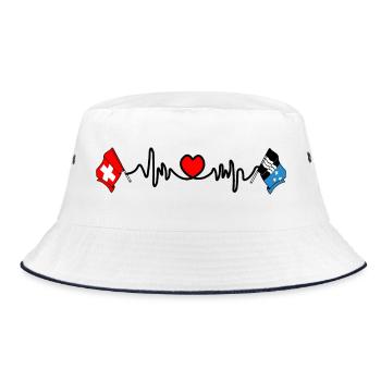 Cardio cardio Drapeau Suisse et drapeau Argovie - Bob - blanc/marine - Devant