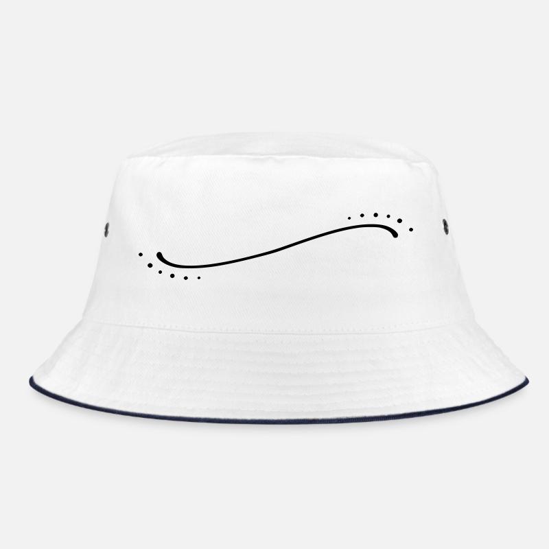 Curved Dots Line Bucket Hat