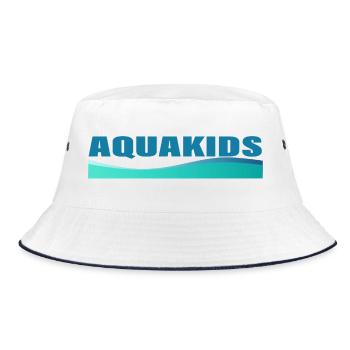 AQUAKIDS - Bucket Hat - Weiß/Navy - Vorne