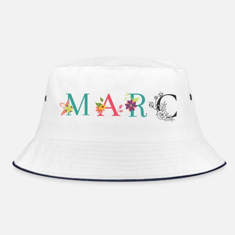 MARC Namenskunst mit gestickten Blumen Bucket Hat