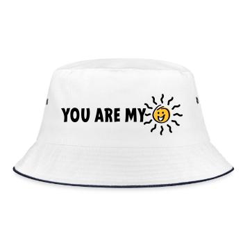 Slogan tu es mon rayon de soleil - Bob - blanc/marine - Devant