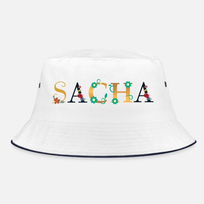 Nom SACHA Orné de Fleurs Bob