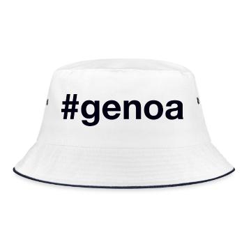 GENOA Hashtag - Bucket Hat - white/navy - Front