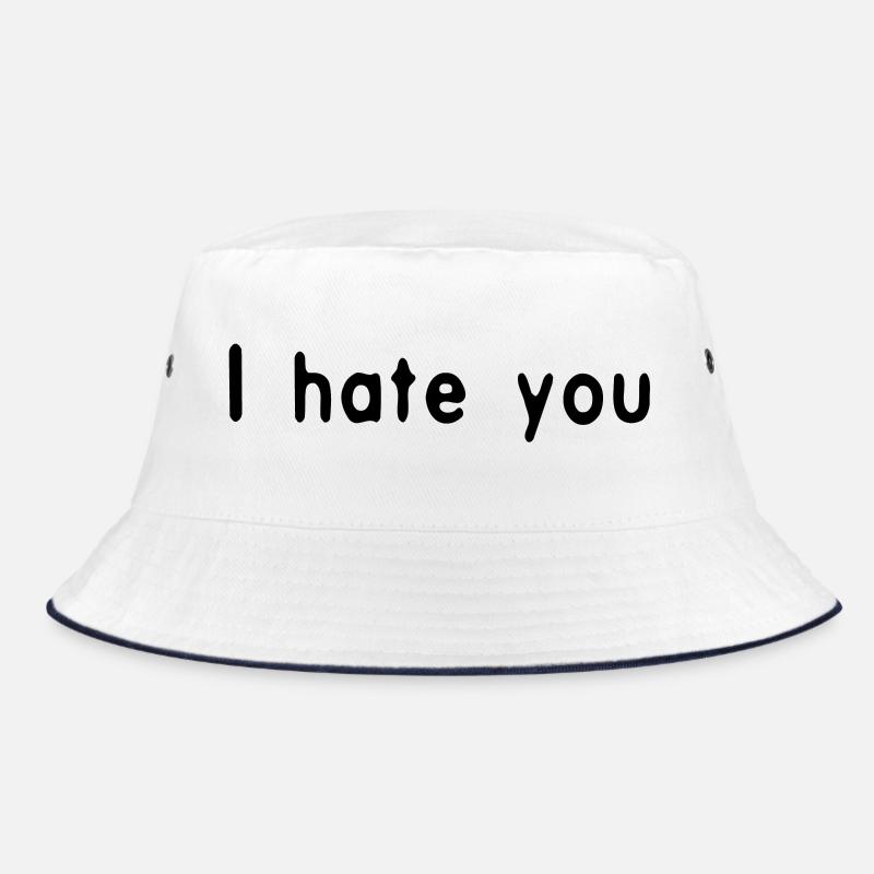 I hate you Black by Falsches Design Bucket Hat