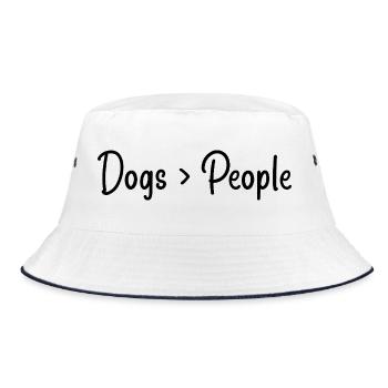 dog lovers - Bucket Hat - white/navy - Front