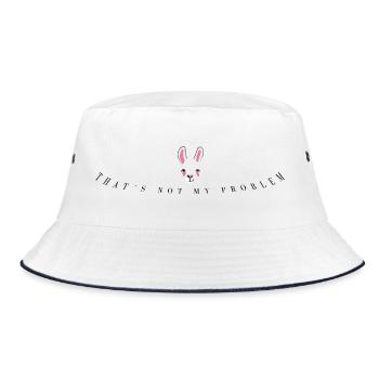 T-Shirt Lama pour Femme Ce n’est pas mon problème - Bob - blanc/marine - Devant