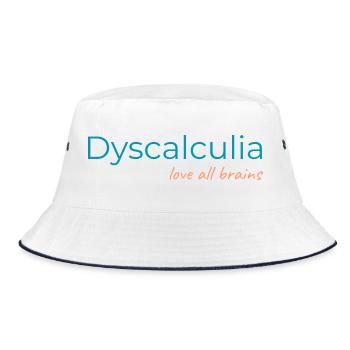 Dyscalculia - love all brains - Bucket Hat - white/navy - Front
