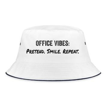 Office vibes : pretend, smile, repeat - Bob - blanc/marine - Devant