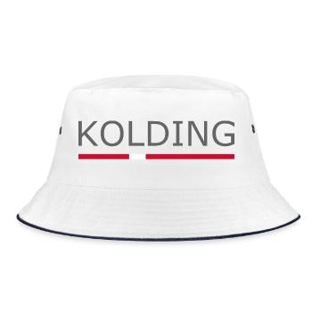 Kolding - Drapeau du Danemark - Danemark - Scandinavie - Bob - blanc/marine - Devant