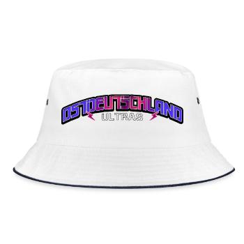 Ostdeutschland Ultras Ossis Osten Ostdeutscher - Bucket Hat - Weiß/Navy - Vorne