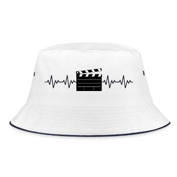 Réalisateur de Vidéoclapper Vidéo ECG Battement de cœur - Bob - blanc/marine - Devant