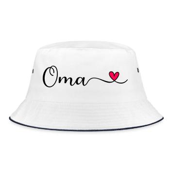 granny - Bucket Hat - white/navy - Front