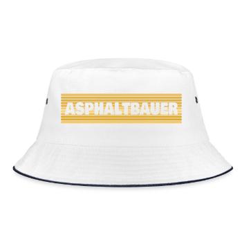 Asphalt Builder - Bucket Hat - white/navy - Front