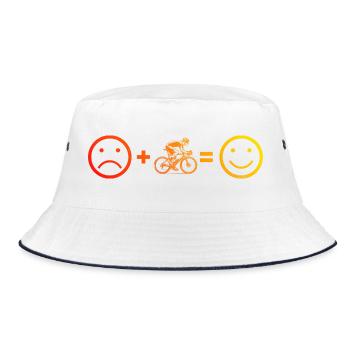Roadbike artwork for your outfit - Bucket Hat - white/navy - Front