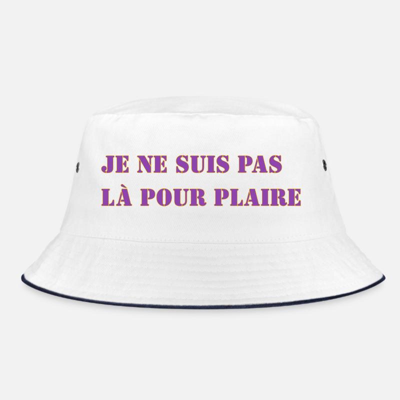 JE NE SUIS PAS LÀ POUR PLAIRE - Bob - blanc/marine