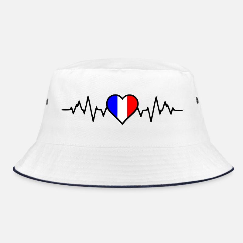 Frankreich-Herzschlag Bucket Hat