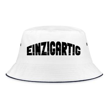 Einzigartig - Bucket Hat - Weiß/Navy - Vorne