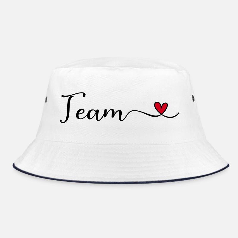 Team with heart Bucket Hat