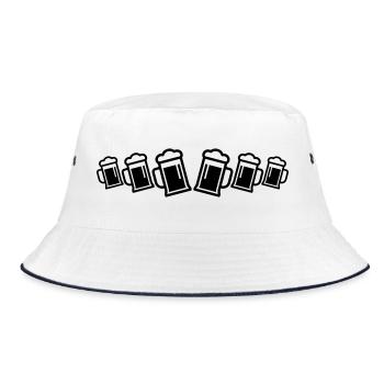 Beer Beer Mug - Bucket Hat - white/navy - Front