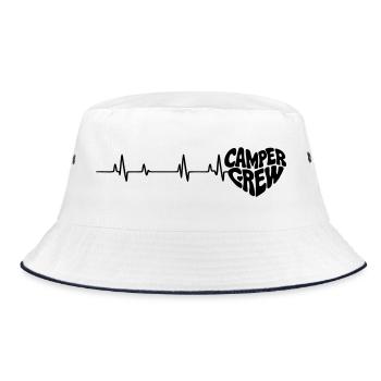 Herz_Camper - Bucket Hat - Weiß/Navy - Vorne
