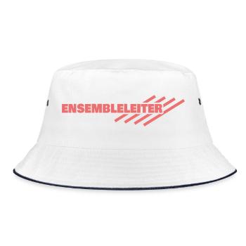 Gift for Ensemble Leader - Bucket Hat - white/navy - Front