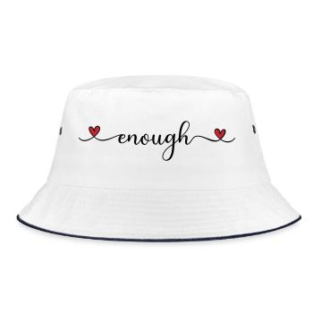 enough - Bucket Hat - white/navy - Front