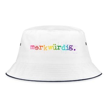 strange. Rainbow - Bucket Hat - white/navy - Front