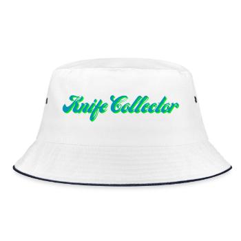 Knife Collector Gradient Script - Bucket Hat - white/navy - Front
