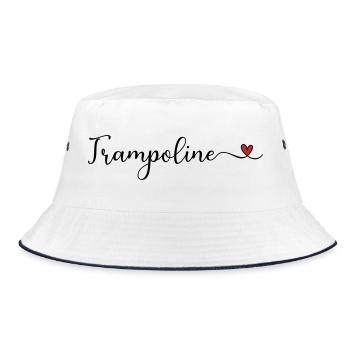 Trampolin - Bucket Hat - Weiß/Navy - Vorne