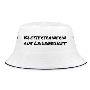 Klettertrainerin aus Leidenschaft Geschenk - Bucket Hat - Weiß/Navy - Vorne