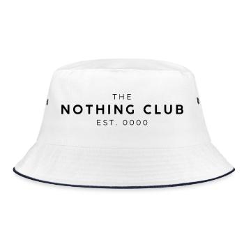 Der Nothing Club EST. 0000 - Bucket Hat - Weiß/Navy - Vorne