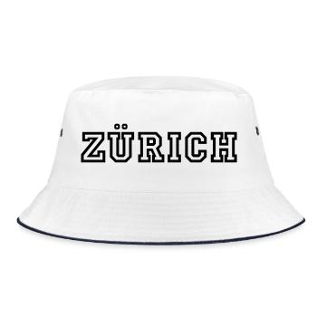 Zürich - Bucket Hat - Weiß/Navy - Vorne