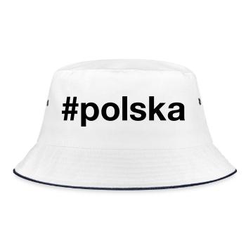 POLSKA Hashtag - POLEN - POLOGNE - Bob - blanc/marine - Devant
