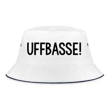 UFFBASSE Dialekt badisch - Bucket Hat - Weiß/Navy - Vorne