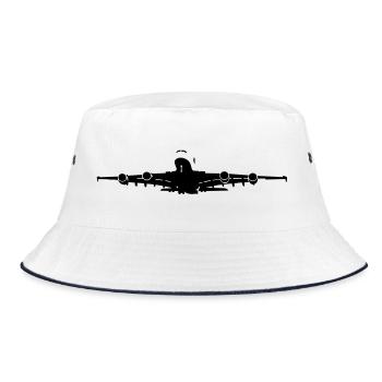 a380_2 - Bucket Hat - white/navy - Front