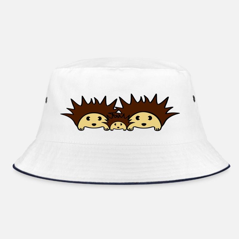 Cute Hedgehog Family - Bob - blanc/marine