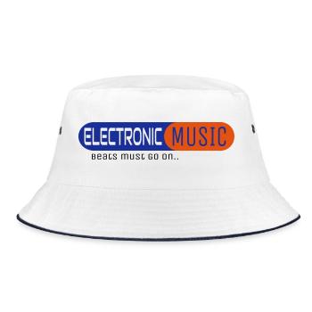 Electronic Music - Bucket Hat - white/navy - Front